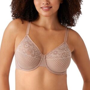 Wacoal Visual Effects Minimizer Bra Woman 40DD Tan Underwire Comfort 857210